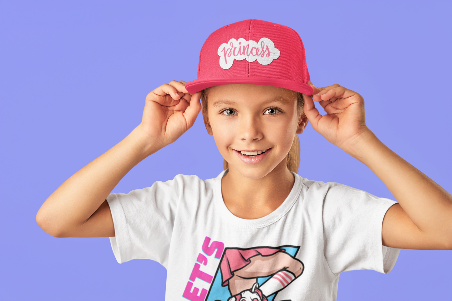 Princess Girls Printed Caps