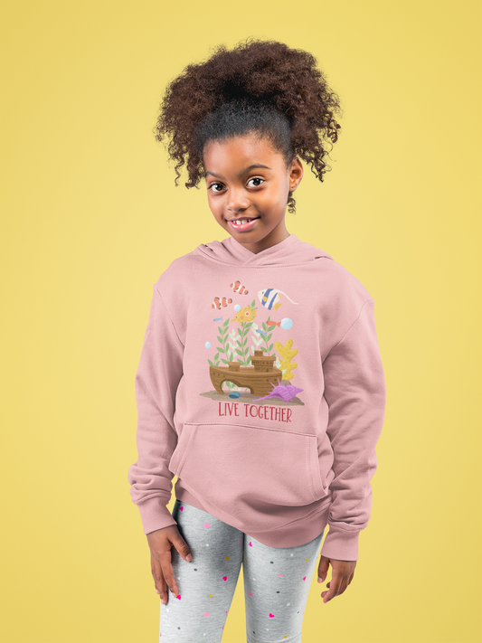 Live Together Girls Printed Hoodies