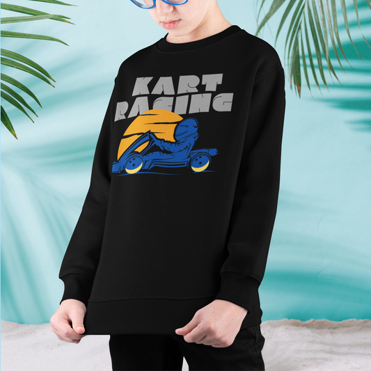 Kart Racing Boys Printed SweatShirt