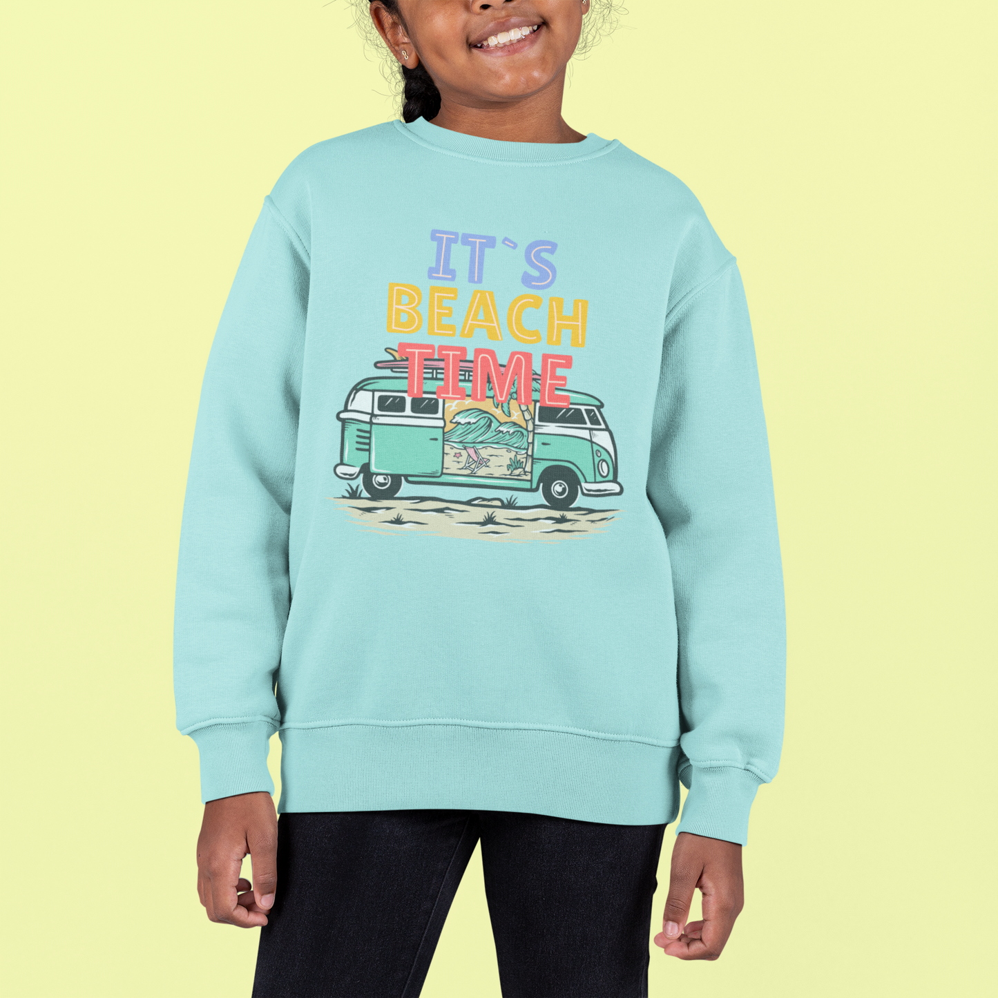 It's Time Beach Girls Printed SweatShirt